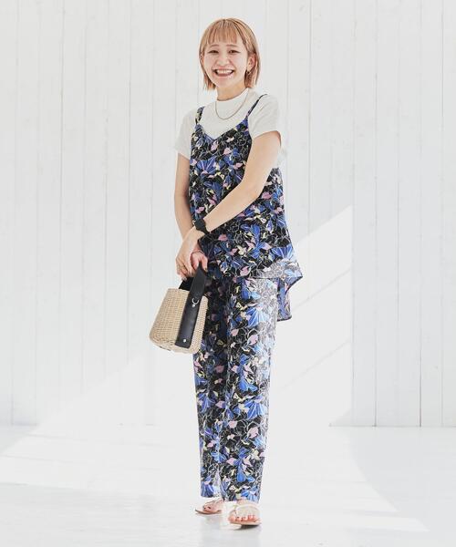 coen（コーエン）の「ボタニカルプリントキャミビスチェ（キャミソール・レディース・ベージュ/ブラック/ライム・M/L）」の11枚目の写真