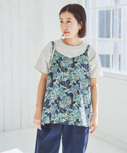 coen（コーエン）の「ボタニカルプリントキャミビスチェ（キャミソール・レディース・ベージュ/ブラック/ライム・M/L）」の19枚目の写真