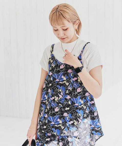 coen（コーエン）の「ボタニカルプリントキャミビスチェ（キャミソール・レディース・ベージュ/ブラック/ライム・M/L）」の20枚目の写真