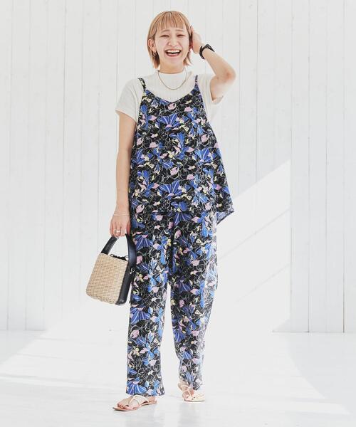 coen（コーエン）の「ボタニカルプリントキャミビスチェ（キャミソール・レディース・ベージュ/ブラック/ライム・M/L）」の21枚目の写真