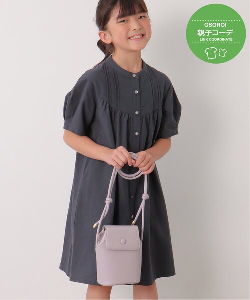ikka（イッカ）の「【親子コーデ】前開き2wayワンピース（120~160cm）（シャツワンピース・キッズ・チャコールグレー/グリーン・120/130/140/150/160）」の18枚目の写真