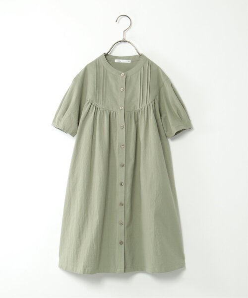 ikka（イッカ）の「【親子コーデ】前開き2wayワンピース（120~160cm）（シャツワンピース・キッズ・チャコールグレー/グリーン・120/130/140/150/160）」の13枚目の写真