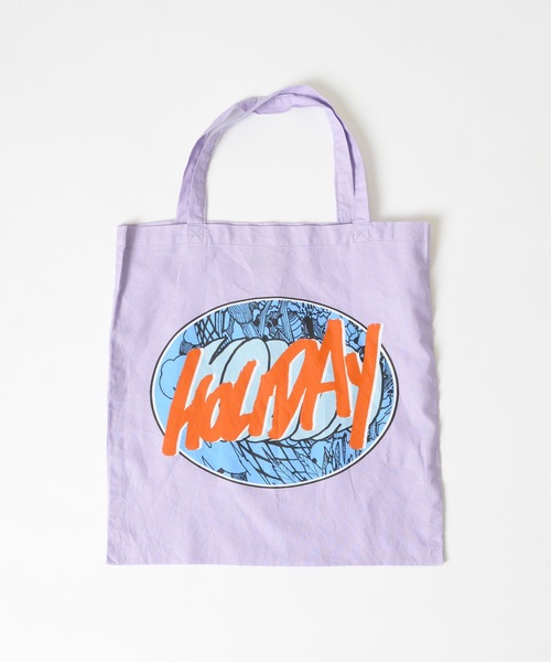 HOLIDAY(ホリデイ)の「HOLIDAY TOTE BAG (CIRCLE LOGO) ホリデイトートバッグ (サークルロゴ)(トートバッグ・レディース・パープル/ブラウン/ホワイト・ONE SIZE)」の3枚目の写真