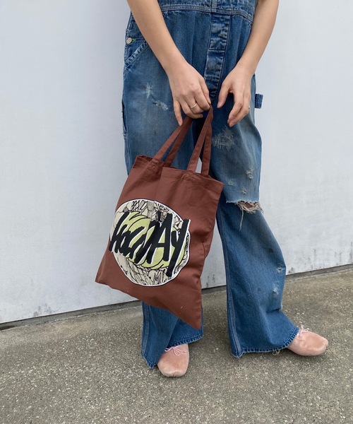 HOLIDAY(ホリデイ)の「HOLIDAY TOTE BAG (CIRCLE LOGO) ホリデイトートバッグ (サークルロゴ)(トートバッグ・レディース・パープル/ブラウン/ホワイト・ONE SIZE)」の10枚目の写真
