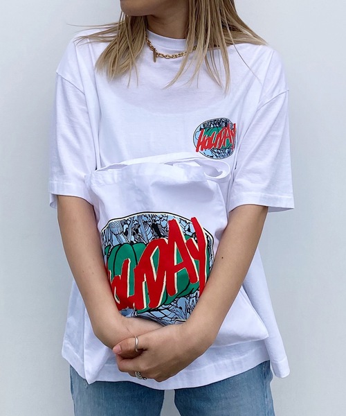 HOLIDAY(ホリデイ)の「HOLIDAY TOTE BAG (CIRCLE LOGO) ホリデイトートバッグ (サークルロゴ)(トートバッグ・レディース・パープル/ブラウン/ホワイト・ONE SIZE)」の13枚目の写真