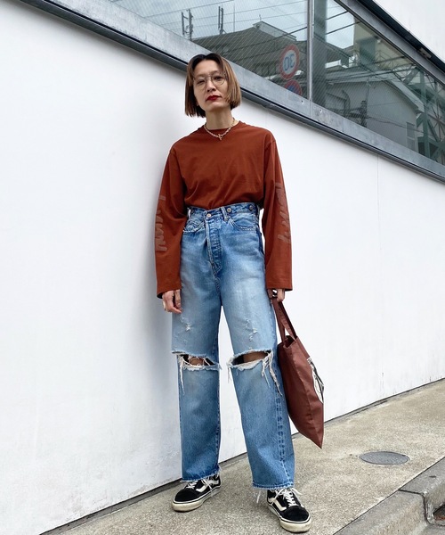 HOLIDAY(ホリデイ)の「HOLIDAY TOTE BAG (CIRCLE LOGO) ホリデイトートバッグ (サークルロゴ)(トートバッグ・レディース・パープル/ブラウン/ホワイト・ONE SIZE)」の6枚目の写真