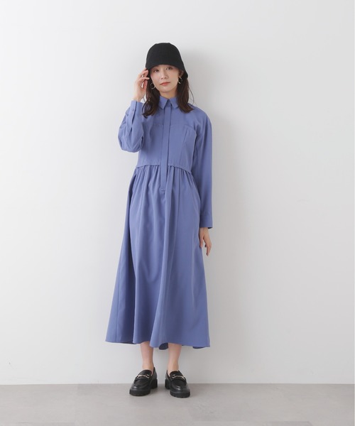 N.（N. Natural Beauty Basic）（エヌエヌナチュラルビューティーベーシック）の「◆ビスチェ切替シャツワンピース（シャツワンピース・レディース・オフホワイト/カーキ/ブルー・MEDIUM）」の22枚目の写真