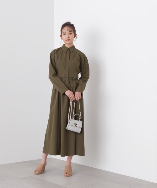 プリスティン 切り替えバックシャツタートルワンピース ナチュラル N.（N. Natural Beauty Basic）（エヌエヌナチュラルビューティー