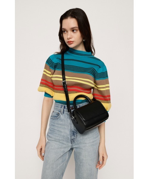 SLY(スライ)の「ROUND SHOULDER BAG ラウンド ショルダーバッグ(ショルダーバッグ・レディース・グリーン/ブラック/アイボリー・FREE)」の2枚目の写真