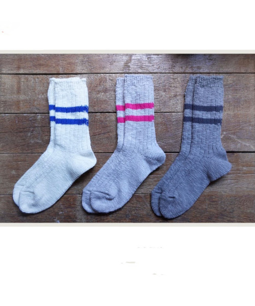 JOURNAL STANDARD LUXE（ジャーナルスタンダード　ラックス）の「スラブラインSOCKS（ソックス/靴下・レディース・グレー/アイボリー/ライトグレー・FREE）」の5枚目の写真