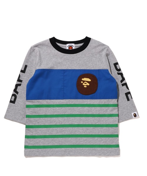 APE FACE POCKET 3/4 SLEEVE TEE K