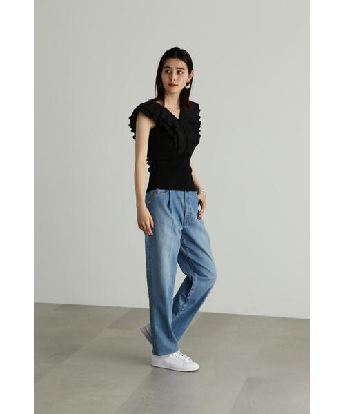 JILL STUART（ジルスチュアート）の「◆プリーツラッフルトップ（Tシャツ/カットソー・レディース・パープル/ホワイト/ブラック・FREE）」の20枚目の写真