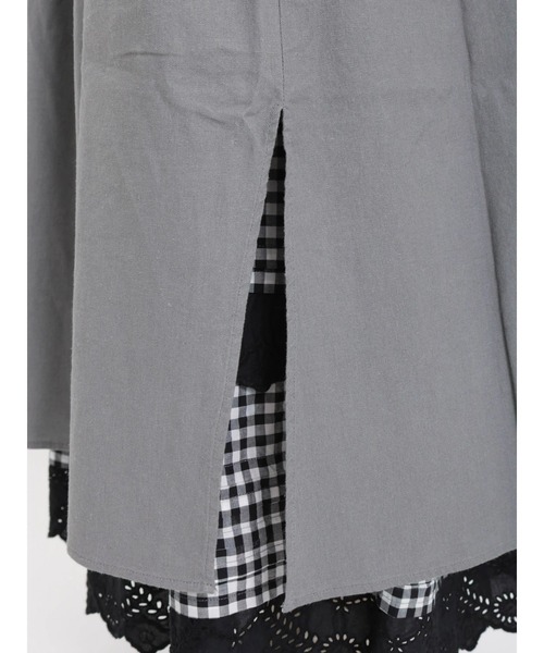 Samansa Mos2（サマンサ モスモス）の「◎前後2wayリボンワンピース（ワンピース・レディース・チャコール/キナリ/ミント/グレー・ﾌﾘ-）」の15枚目の写真