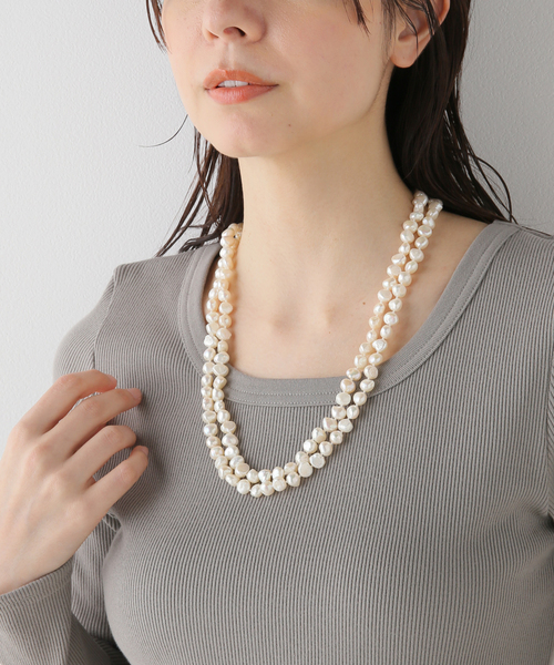 gren by M（グリンバイエム）の「【gren by M / グリンバイエム】  タンスイパールロングネックレス（ネックレス・レディース・ホワイト・FREE）」の5枚目の写真