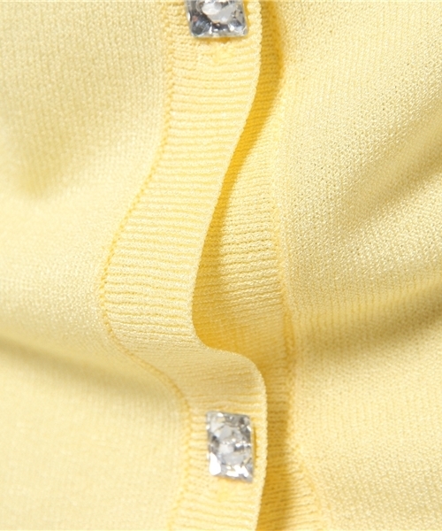 NATURAL BEAUTY BASIC（ナチュラルビューティーベーシック）の「ラウンドネックカーディガン（カーディガン/ボレロ・レディース・グレー/ホワイト/イエロー/ピンク/ネイビー・MEDIUM）」の8枚目の写真