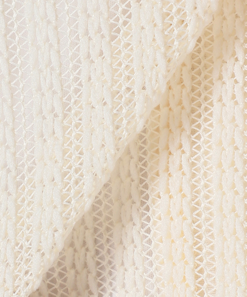 JOURNAL STANDARD relume(ジャーナルスタンダード レリューム)の「STRIPE LACE レギュラー半袖シャツ(シャツ/ブラウス・メンズ・アイボリー/ブラック/パープル・LARGE/MEDIUM)」の9枚目の写真