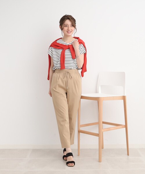 DRESKIP（ドレスキップ）の「◆【接触冷感/ストレッチ】オンにもオフにも 大人きれいなイージーテーパ－ドパンツ（その他パンツ・レディース・ライトブルー/ブラック/カーキ/ベージュ・02/03/04）」の18枚目の写真