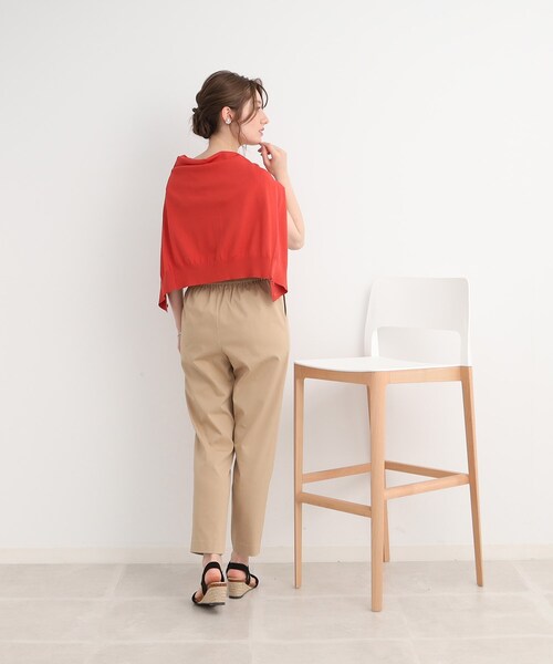 DRESKIP（ドレスキップ）の「◆【接触冷感/ストレッチ】オンにもオフにも 大人きれいなイージーテーパ－ドパンツ（その他パンツ・レディース・ライトブルー/ブラック/カーキ/ベージュ・02/03/04）」の19枚目の写真