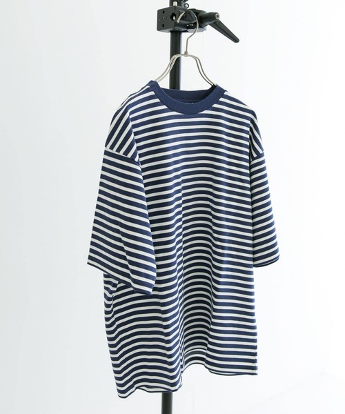 URBAN RESEARCH（アーバンリサーチ）の「『XLサイズあり』ストレッチボーダーTシャツ（Tシャツ/カットソー・メンズ・ブラック系その他/グレー系その他/ブルー系その他・MEDIUM/LARGE/X-LARGE）」の6枚目の写真