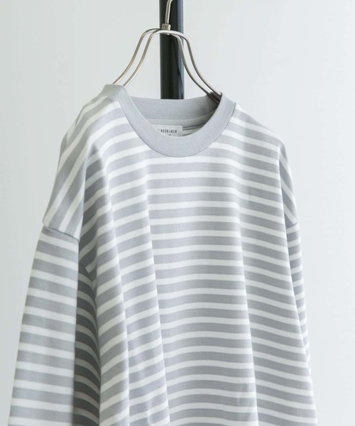 URBAN RESEARCH（アーバンリサーチ）の「『XLサイズあり』ストレッチボーダーTシャツ（Tシャツ/カットソー・メンズ・ブラック系その他/グレー系その他/ブルー系その他・MEDIUM/LARGE/X-LARGE）」の7枚目の写真