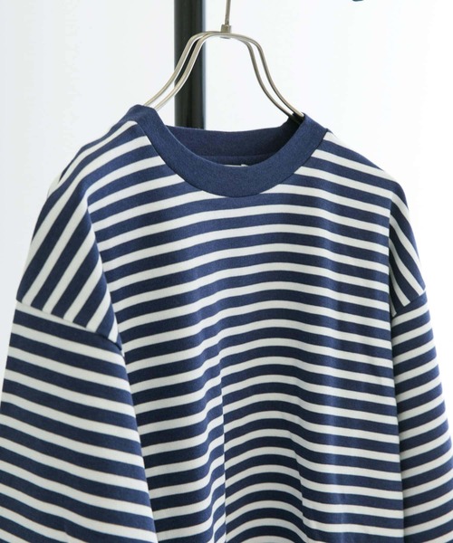 URBAN RESEARCH（アーバンリサーチ）の「『XLサイズあり』ストレッチボーダーTシャツ（Tシャツ/カットソー・メンズ・ブラック系その他/グレー系その他/ブルー系その他・MEDIUM/LARGE/X-LARGE）」の8枚目の写真