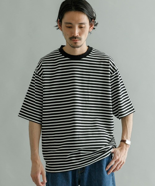 URBAN RESEARCH（アーバンリサーチ）の「『XLサイズあり』ストレッチボーダーTシャツ（Tシャツ/カットソー・メンズ・ブラック系その他/グレー系その他/ブルー系その他・MEDIUM/LARGE/X-LARGE）」の12枚目の写真
