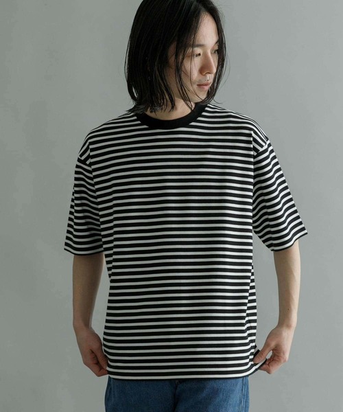 URBAN RESEARCH（アーバンリサーチ）の「『XLサイズあり』ストレッチボーダーTシャツ（Tシャツ/カットソー・メンズ・ブラック系その他/グレー系その他/ブルー系その他・MEDIUM/LARGE/X-LARGE）」の15枚目の写真