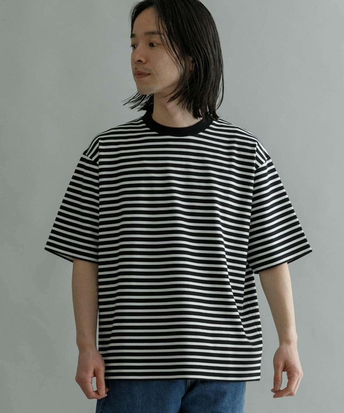 URBAN RESEARCH（アーバンリサーチ）の「『XLサイズあり』ストレッチボーダーTシャツ（Tシャツ/カットソー・メンズ・ブラック系その他/グレー系その他/ブルー系その他・MEDIUM/LARGE/X-LARGE）」の16枚目の写真