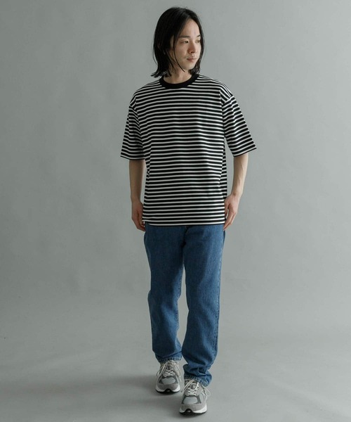 URBAN RESEARCH（アーバンリサーチ）の「『XLサイズあり』ストレッチボーダーTシャツ（Tシャツ/カットソー・メンズ・ブラック系その他/グレー系その他/ブルー系その他・MEDIUM/LARGE/X-LARGE）」の17枚目の写真