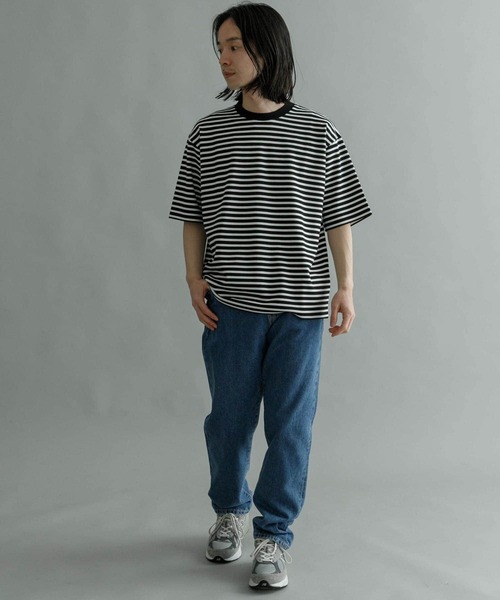 URBAN RESEARCH（アーバンリサーチ）の「『XLサイズあり』ストレッチボーダーTシャツ（Tシャツ/カットソー・メンズ・ブラック系その他/グレー系その他/ブルー系その他・MEDIUM/LARGE/X-LARGE）」の18枚目の写真