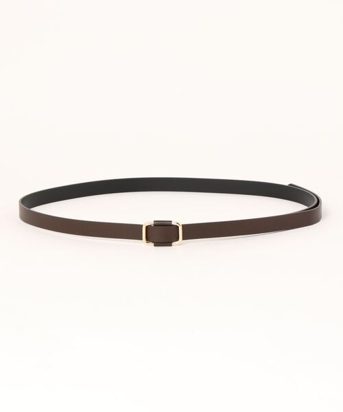 DouDou（ドゥドゥ）の「レザー細ベルト（ベルト・レディース・ブラック/グレイッシュベージュ/ブラウン・FREE）」の9枚目の写真