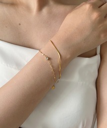 iso | 2連ビジューチェーンブレスレット/ステンレス(ブレスレット)