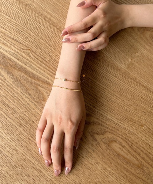 iso（イソ）の「2連ビジューチェーンブレスレット/ステンレス（ブレスレット・レディース・シルバー/ゴールド・FREE）」の13枚目の写真