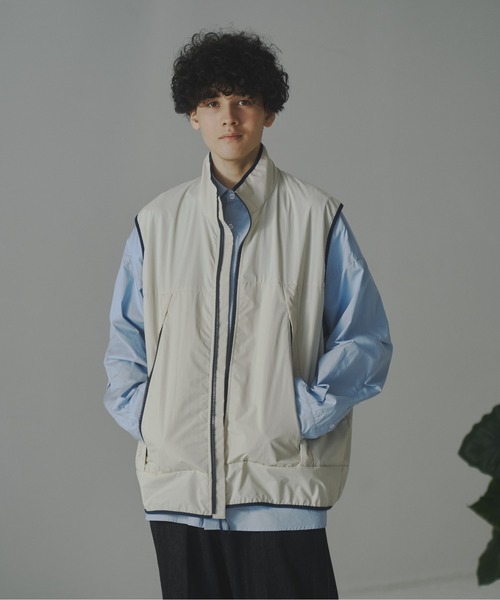 YOEL（ヨエル）の「YOEL - nylon stand collar vest / ナイロン 