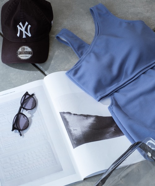 COLONY 2139（コロニートゥーワンスリーナイン）の「ワンショルダーSETスイムウエア(2点セット)（水着・レディース・カーキ/ブラック/ブルー・FREE）」の16枚目の写真