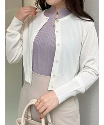 MERCURYDUO | ビジューボタン付きクルーネックカーディガン(カーディガン/ボレロ)