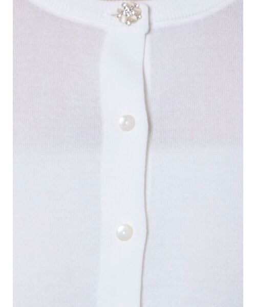 MERCURYDUO（マーキュリーデュオ）の「ビジューボタン付きクルーネックカーディガン（カーディガン/ボレロ・レディース・ベージュ/ライトブルー/ブラック/イエロー/ピンク/オフホワイト・FREE）」の13枚目の写真