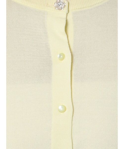 MERCURYDUO（マーキュリーデュオ）の「ビジューボタン付きクルーネックカーディガン（カーディガン/ボレロ・レディース・ベージュ/ライトブルー/ブラック/イエロー/ピンク/オフホワイト・FREE）」の10枚目の写真