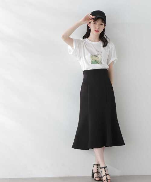 EDIT COLOGNE（エディットコロン）の「＜Ｅ＞フォトプリントＴシャツ（Tシャツ/カットソー・レディース・ホワイト・FREE）」の6枚目の写真