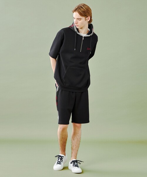 BLACK LABEL CRESTBRIDGE（ブラックレーベル・クレストブリッジ）の「【WEB限定】サイドクレストブリッジチェックショートパンツ（その他パンツ・メンズ・ブラック・M/XL/S/L）」の3枚目の写真