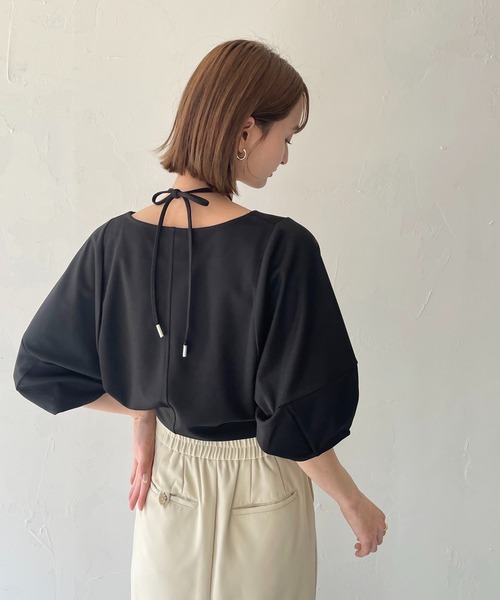 CLEIO(クレイオ)の「【CLEIO】ランタンスリーブプルオーバー/LANTERN SLEEVE PULLOVER/980-19637(Tシャツ/カットソー・レディース・ブラック/アイボリー/ミント・FREE)」の3枚目の写真