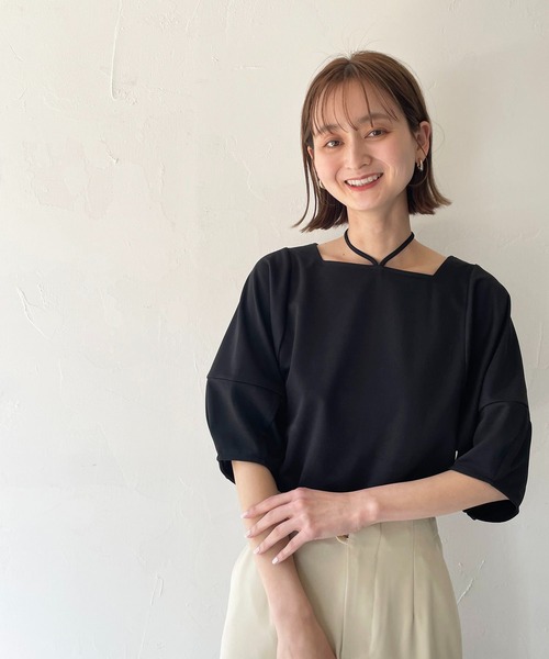 CLEIO(クレイオ)の「【CLEIO】ランタンスリーブプルオーバー/LANTERN SLEEVE PULLOVER/980-19637(Tシャツ/カットソー・レディース・ブラック/アイボリー/ミント・FREE)」の21枚目の写真