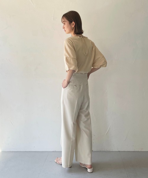 CLEIO(クレイオ)の「【CLEIO】ランタンスリーブプルオーバー/LANTERN SLEEVE PULLOVER/980-19637(Tシャツ/カットソー・レディース・ブラック/アイボリー/ミント・FREE)」の20枚目の写真