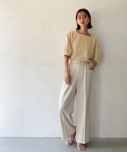 CLEIO(クレイオ)の「【CLEIO】ランタンスリーブプルオーバー/LANTERN SLEEVE PULLOVER/980-19637(Tシャツ/カットソー・レディース・ブラック/アイボリー/ミント・FREE)」の11枚目の写真