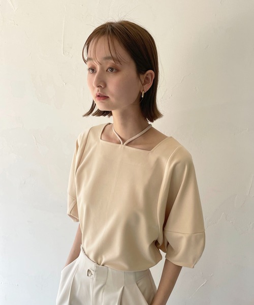 CLEIO(クレイオ)の「【CLEIO】ランタンスリーブプルオーバー/LANTERN SLEEVE PULLOVER/980-19637(Tシャツ/カットソー・レディース・ブラック/アイボリー/ミント・FREE)」の19枚目の写真