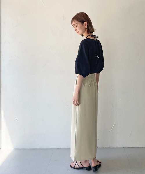 CLEIO(クレイオ)の「【CLEIO】ランタンスリーブプルオーバー/LANTERN SLEEVE PULLOVER/980-19637(Tシャツ/カットソー・レディース・ブラック/アイボリー/ミント・FREE)」の6枚目の写真