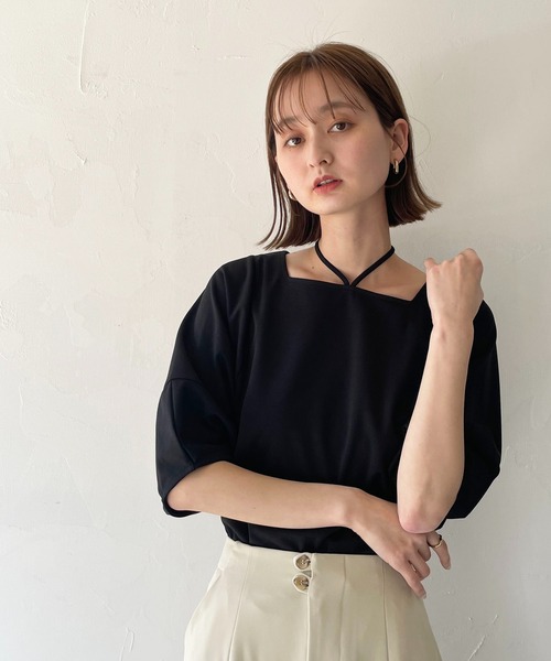 CLEIO(クレイオ)の「【CLEIO】ランタンスリーブプルオーバー/LANTERN SLEEVE PULLOVER/980-19637(Tシャツ/カットソー・レディース・ブラック/アイボリー/ミント・FREE)」の17枚目の写真