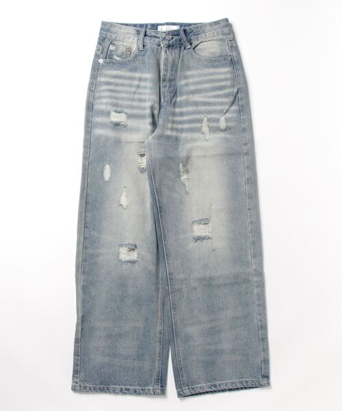 WESTBOY（ウエストボーイ）の「ウォッシュドダメージデニムパンツWO23S3PT03【WB ORIGINALS】（デニムパンツ・メンズ・ブルー・L/M/XL）」の13枚目の写真