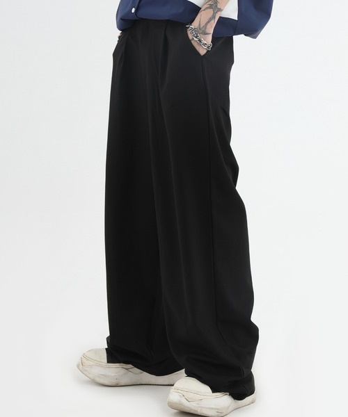 A‘gem 9（エージェムナイン）の「A'GEM/9 × .kom『INSstudios/インスステュディオス』ワイドスラックス（スラックス・メンズ・ブラック/グレー・M）」の15枚目の写真