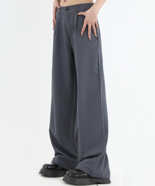 A‘gem 9（エージェムナイン）の「A'GEM/9 × .kom『INSstudios/インスステュディオス』ワイドスラックス（スラックス・メンズ・ブラック/グレー・M）」の6枚目の写真